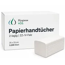 Hygiene Vos Papierhandtücher Zellstoff 3200 Blatt 2-lagig