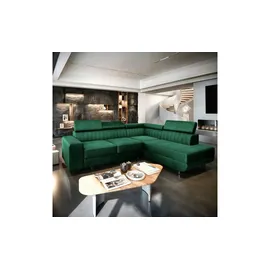 masseno Eckcouch Polyester 3-Sitzer Grün