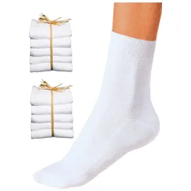 GO IN Basicsocken 10er Pack Weiß 39-42
