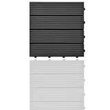 euroharry WPC-Fliesen WPC Terrassenplatten, 30x30cm, 110-St., WPC-Fliesen 10m2 grau