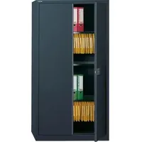 BISLEY Stahlschrank Metall 91,4 x 40,0 x 180,6 cm schwarz 3 Fachböden abschließbar