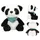 DEPESCHE Snukis Kuscheltier Panda 18 cm Mehrfarbig