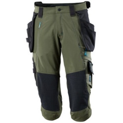 Mascot Dreiviertel-Hose, Hängetaschen, Stretchs Dreiviertel-Hose Größe C42, moosgrün