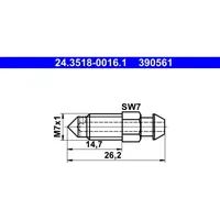ATE Entlüfterschraube/-ventil 24.3518-0016.1