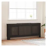 vidaXL Heizkörperabdeckung 2 pcs Schwarz 205 x 20,5 x 81,5 cm