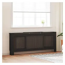 vidaXL Heizkörperabdeckung 2 pcs Schwarz 205 x 20,5 x 81,5 cm