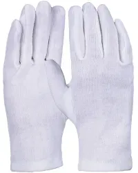 Fitzner Baumwoll-Trikot-Handschuh, reinweiß 64015-7 , 1 Karton = 600 Paar, Größe 7