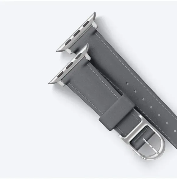 Class Band Leather Strap for Apple Watch 45 / 46 / 49 mm - Gray