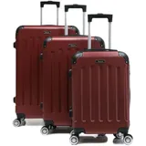 Cheffinger Reisekoffer Koffer 3 tlg Hartschale Trolley Set Kofferset Handgepäck Gepäck Reisetasche