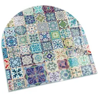 Tulup Glasbodenplatte 100 x 100 x 0,4 cm Mosaikmuster Blau