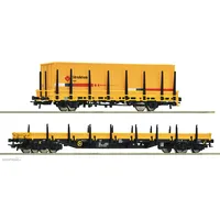 Roco H0 2er Set: Rungenwagen Res, Strukton Rail, Ep. VI