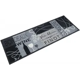 vidaXL Küchenteppich Waschbar Wein Grau 60x180 cm