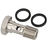Riegler Hohlschraube, einfach, G 1/8, Messing vernickelt