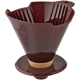 Fackelmann Filterbehälter Nr. 4, Filterhalter, Kaffeefilter für bis zu 4 Tassen, Handfilter (Farbe: Braun), Menge: 1 Stück