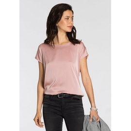 LAURA SCOTT Shirtbluse aus Satin und Jersey rosa 40