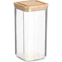 Zeller Present Vorratsdose 1200 ml, Kunststoff, mit Bambusdeckel,