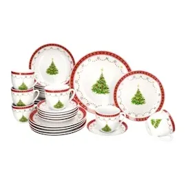 Mambocat Weihnachtstraum Kombiservice 30-tlg. für 6 Personen mit Weihnachtsdekor