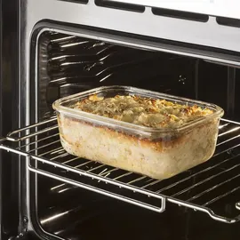 5five simply smart Lunch-Boxen 3er-Set in transparent - 3 große quadratische aufbewahrungsdosen clipeat glas
