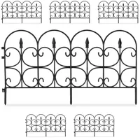 Relaxdays 60 x Beetzaun Kunststoff schwarz Schwarz