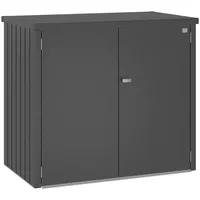 Biohort Mülltonnenbox Alex Duo 147 x 88 x 129 cm dunkelgrau-metallic