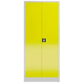 Classix Stahlschrank X-530336 zinkgelb, lichtgrau 80,0 x 38,0 x 180,0 cm, aufgebaut