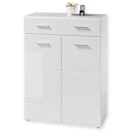 Stella Trading ORLANDO 90 x 122 x 40 cm hochglänzend / weiß