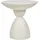 Beliani Beistelltisch Beton und Glasfaser Creme weiß Terrazzo Optik rund ⌀ 50 cm Cafffi