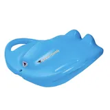 Big - Schlitten Snow Speedy (hellblau) Schnee-Bob aus Kunststoff mit Sitzkuhle und Haltegriffen, Outdoor-Winterspielzeug für Kinder ab 5 Jahren und Erwachsene
