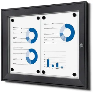 Showdown Displays Showdown® Displays Schaukasten grau 2x DIN A4