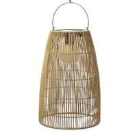 MARELIDA LED Solar Laterne/Hängeleuchte Rattanoptik - warmweiße LED -