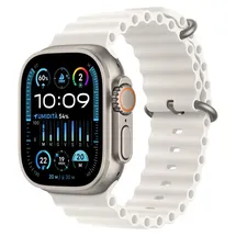 Apple Watch Ultra 2 GPS + Cellular 49 mm Titangehäuse natur, Ocean Armband weiß One Size
