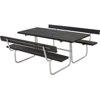 Plus Kombimöbel Classic 177 x 177 x 75 cm,2 Rückenlehnen,Kunststoff schwarz