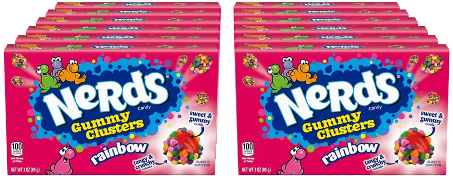 Nerds Gummy Cluster 85 g, 12er Pack