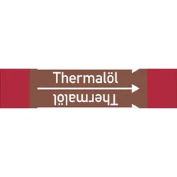 Rohrleitungskennzeichen Thermalöl - 33000x90 mm Folie selbstklebend