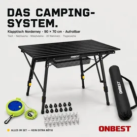 onbest Klapptisch Norderney Schwarz