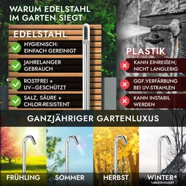 lawa living and lifestyle Gartendusche Silber 0,06 m