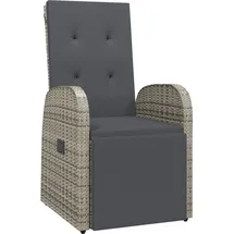 vidaXL Gartensessel 57,9 x 57,9 x 108 cm grau 1 St.