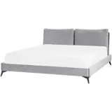 Beliani Polsterbett, Grau, Textil, 180x200 cm, Schlafzimmer, Betten, Polsterbetten