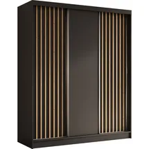 ax living Schwebetürenschrank Cabinio 180 x 216,1 x 61 cm Schwarz