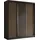 ax living Schwebetürenschrank Cabinio 180 x 216,1 x 61 cm Schwarz