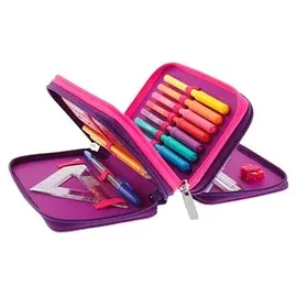 Herlitz Schüleretui TriCase 31-teilig Dip Dye Pink/Purple