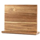 Hanseküche Magnet-Messerblock Messerblock magnetisch aus Akazien- oder Bambusholz (1tlg), Stabiler Stand mit Gummiknöpfen braun