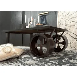 Massivmoebel24 Couchtisch Mango Braun Massivholz 110 x 80 x 45 cm
