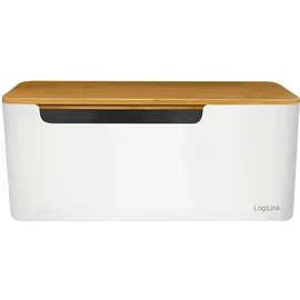 Logilink Kabelbox 14 x 13 x 31 cm 1-tlg. weiß/bambus