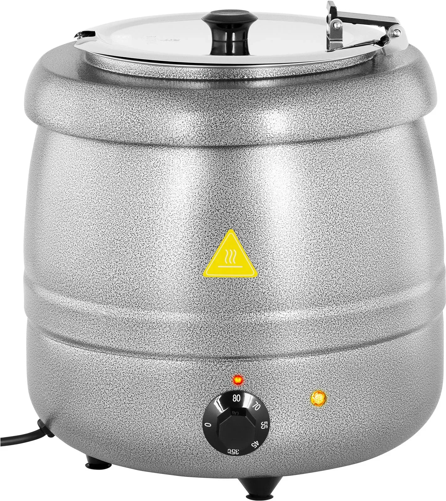 Royal Catering Suppentopf elektrisch - 10 L - Stahl - silbern beschichtet RCST-9405