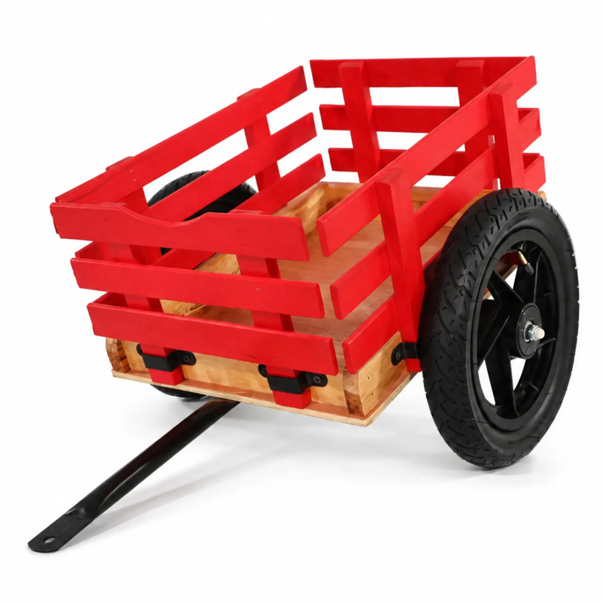 Anhänger rot mit Luftreifen für Gokart, Trailer für Kinderfahrzeuge, Einachshänger
