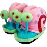 United Labels SpongeBob Schwammkopf 3D Hausschuhe Plüsch Gary, Bunt, 44/46, Pantoffeln mit Anti Rutsch Noppen, Slipper - 44/46 EU
