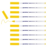 edding 4600 Textilstift - gelb - 10 Stück - Rundspitze 1 mm - Textilstifte waschmaschinenfest (60 °C) zum Stoff bemalen - Stoffmalstift