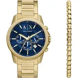 Giorgio Armani Armani Exchange Banks Chronograph SET Herrenuhr - Blau/Blau