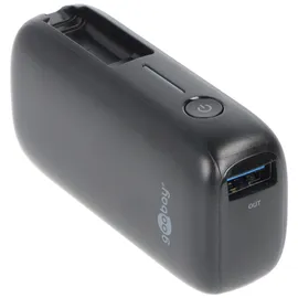 goobay Powerbank 20.000 mAh mit integriertem USB-CTM-Kabel